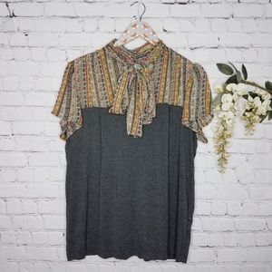 Anthropologie TINY Kari Neck Tie Top